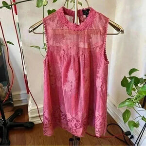 Worthington Women’s Rose Lace Tunic Tank - Medium